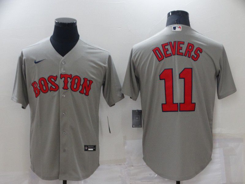 Men Boston Red Sox #11 Devers Grey Game Nike 2022 MLB Jersey